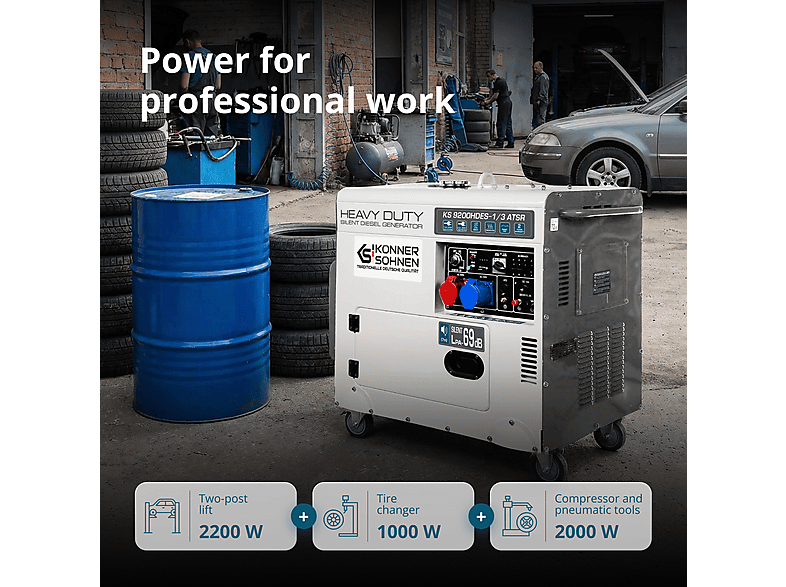 Generador de energía - Könner & Söhnen KS 9200HDES-1/3 ATSR