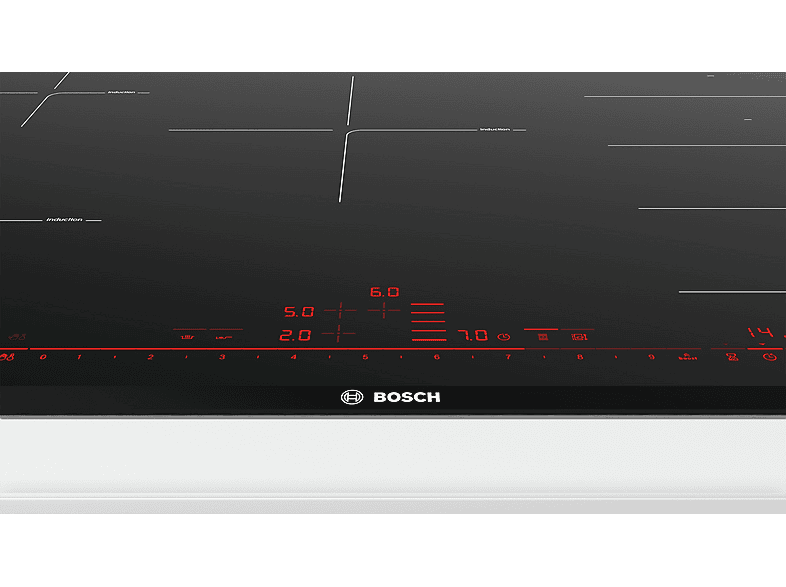 Placa de Inducción - Bosch PXV875DC1E, 5 zonas, 81,6 cm, Negro