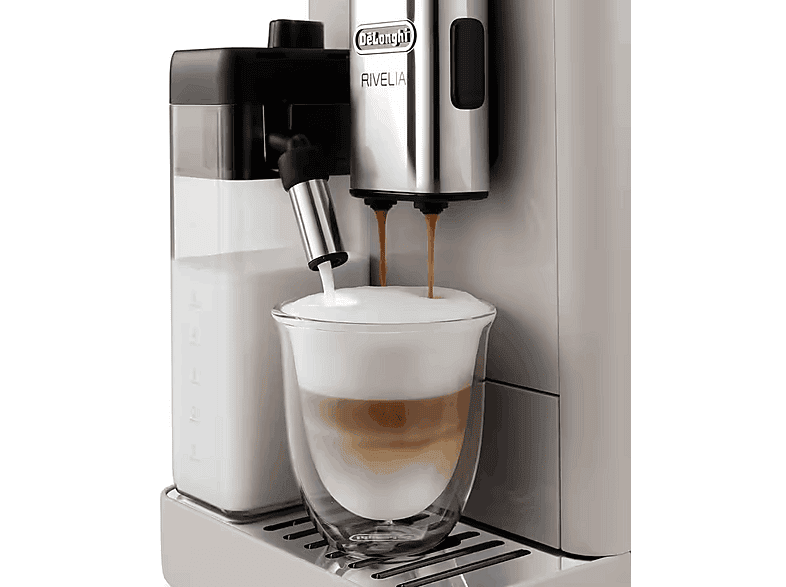 Cafetera superautomática - Delonghi EXAM440.55.BG MILK- RIVELIA BEIGE, 19 bar, 1450 W, 0,7 l, 2 tazas