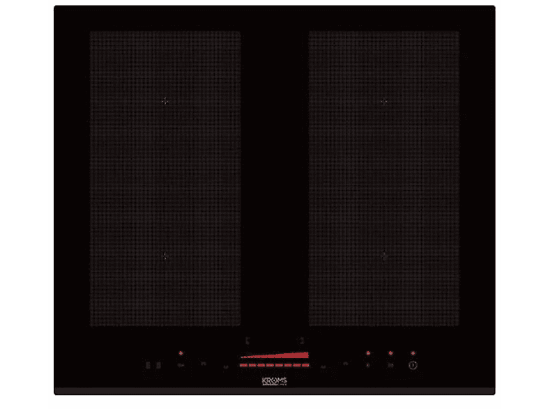 Placa de inducción - Kromsline KFV-22-BK, 4 Fuegos zonas, 590 mm, Negro
