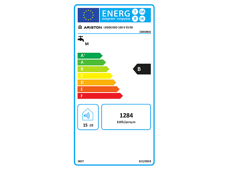 Termo eléctrico - Ariston LYDOS ECO 100L, Negro