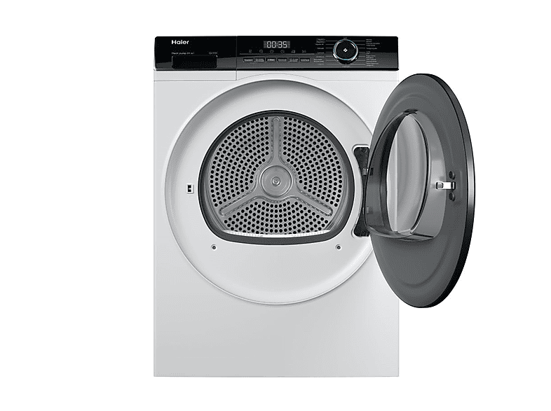 Secadora bomba de calor - Haier I-Pro Series 3 HD90-A2939, Eléctrico, 9 kg, 15 programas, Blanco