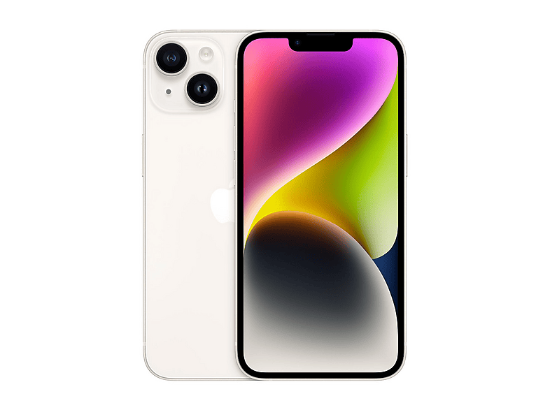 Smartphone - Apple iPhone 14 Starlight, Blanco, Móvil iOS, 128 GB, 6 GB RAM, 6,1 " Super Retina XDR, Chip A15 Bionic, 3279 mAh