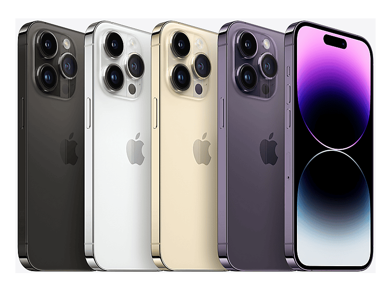 Smartphone - Apple iPhone 14 Pro, Oro, Móvil iOS, 128 GB, 6 GB RAM, 6,1 " OLED, Ceramic Shield, 120 Hz, Recubrimiento oleofóbico, Anti-huellas