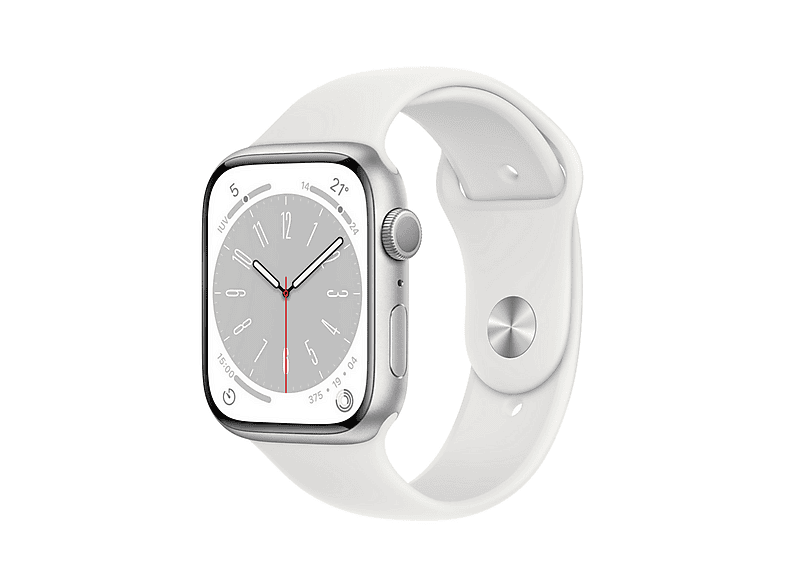 Apple Watch - Apple 1540055 APPLE WATCH S8 45 SIL AL WT SP GPS, Talla única, Aluminio, Plata