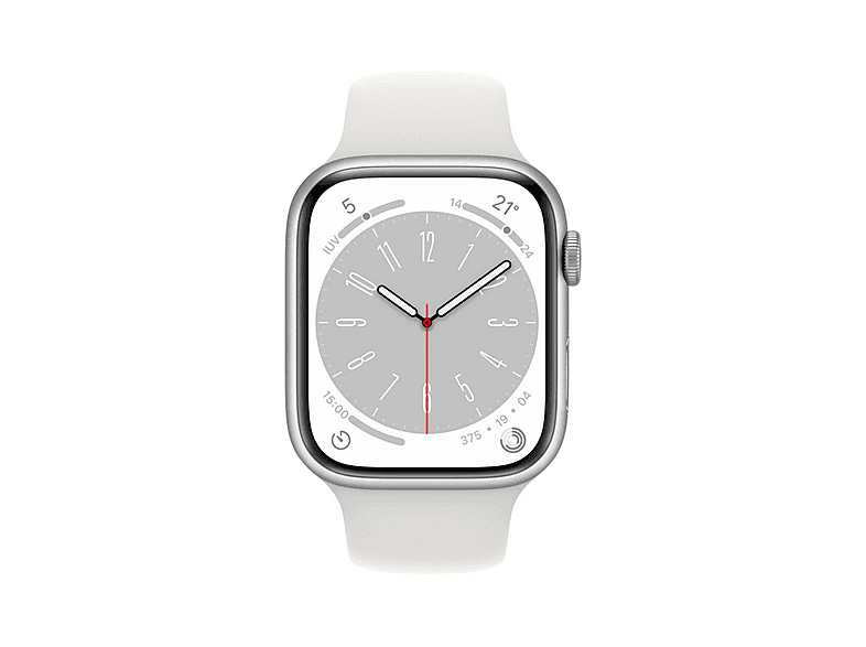 Apple Watch - Apple 1540055 APPLE WATCH S8 45 SIL AL WT SP GPS, Talla única, Aluminio, Plata