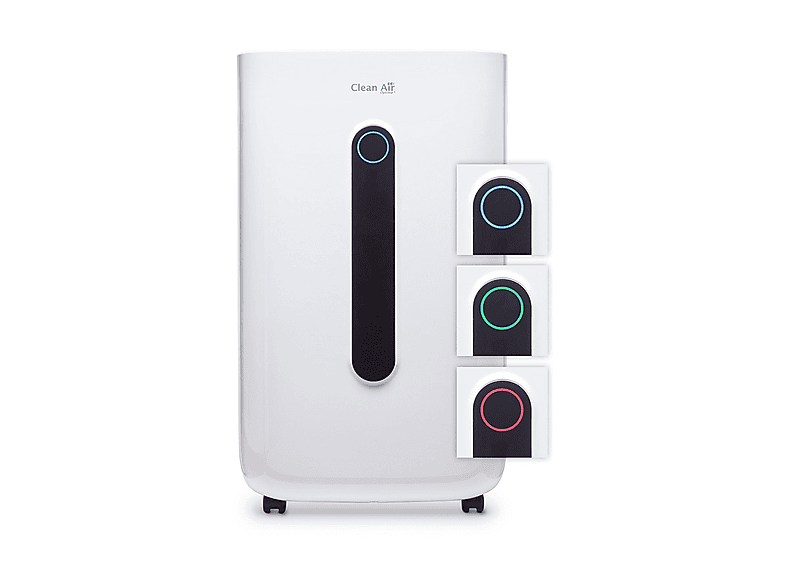 Deshumidificador - Clean Air Optima CA-708 Smart, 6,5 l, 90 m², Blanco/negro