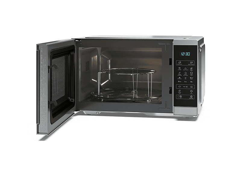 Microondas con grill - Sharp YC-MG252AE-S, 900 W, 11 potencia, 25 l, Plata