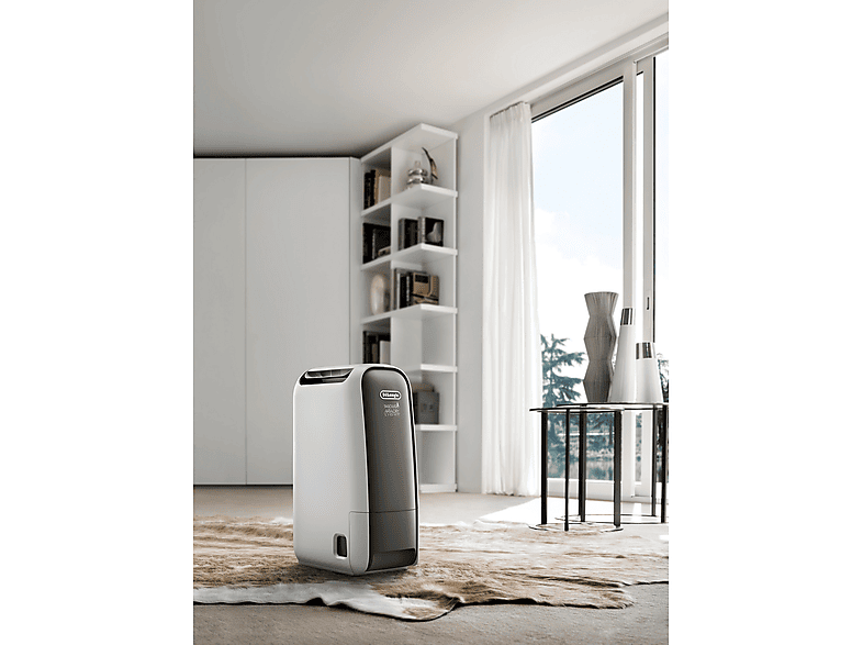 Deshumidificador - De Longhi, De'Longhi Tasciugo AriaDry Light DNS65, Extracción de 6 l/día, Depósito de 2.8 l, Superficie máxima 75 m³, Ionizador