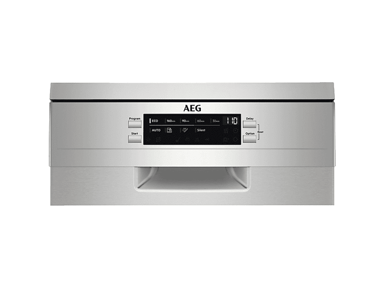 Lavavajillas libre instalación 45 cm - AEG FFB73527ZM, 10 servicios, 9 programas, 446 mm, INOX