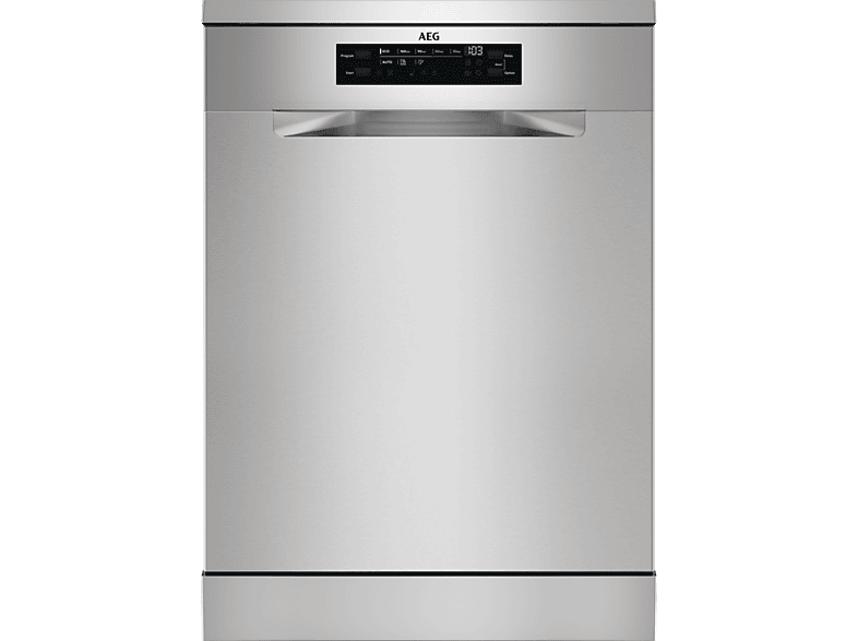 Lavavajillas libre instalación 60 cm - AEG Serie 6000 SatelliteClean FFB53627ZM, 13 servicios, 8 programas, 600 mm, INOX