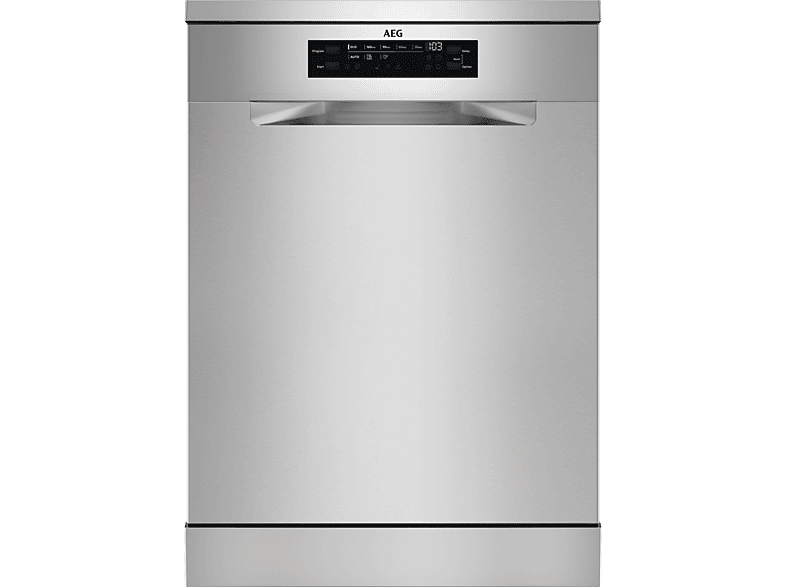 Lavavajillas libre instalación 60 cm - AEG Serie 6000 SatelliteClean FFB53627ZM, 13 servicios, 8 programas, 600 mm, INOX