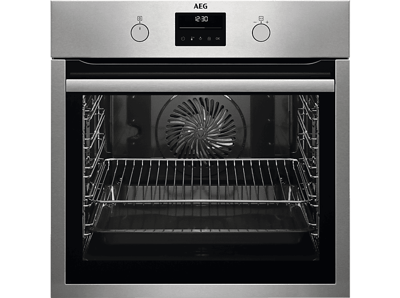 Horno multifunción - AEG Serie 6000 SenseCook BPS335160M, Independiente, Pirolítico, 71 l, 56,7 cm, INOX Antihuellas