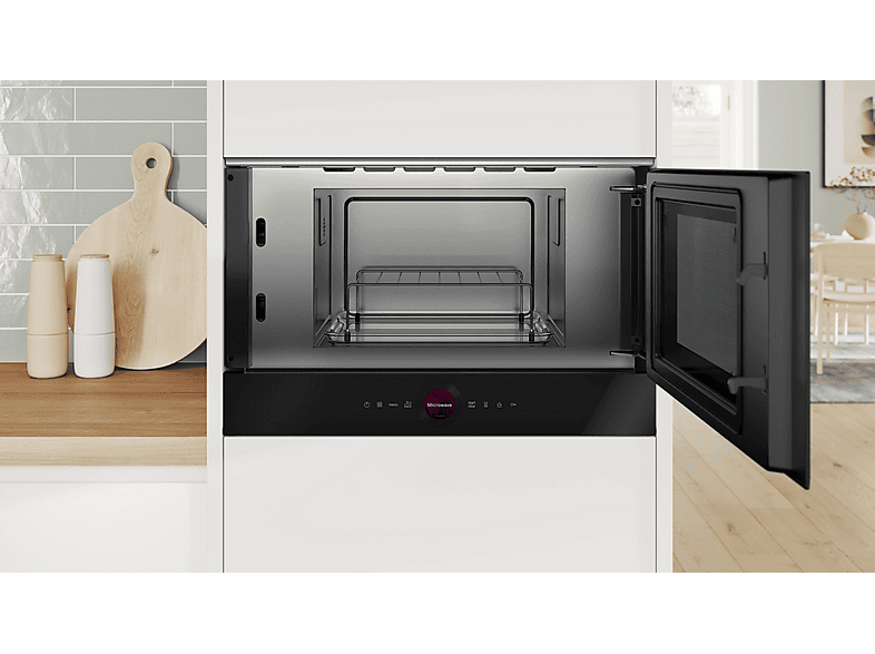 Microondas integrable - Bosch BER7321B1, 900 W, 5 potencia, 21 l