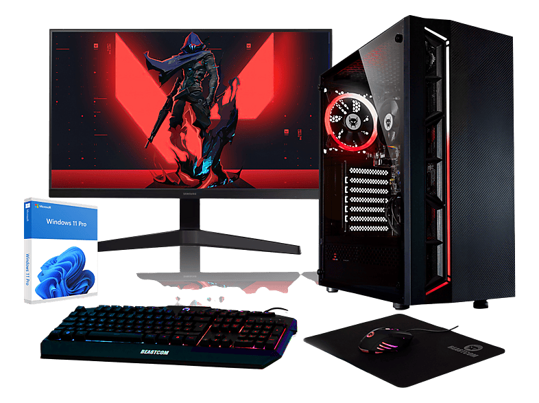 Pack PC gaming - Beastcom Q3 Essential Gaming, AMD Ryzen™ 5 3400G, 16 GB RAM, 512 GB SSD, Radeon™ RX Vega 11, Windows 11 Home, (ref. 143520593)