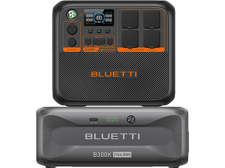 Kit estación de energía professional - Bluetti AC200PL con batería de expansión B300K, 5069.8Wh, 4*2400W, AC200Max, AC200L actualizado