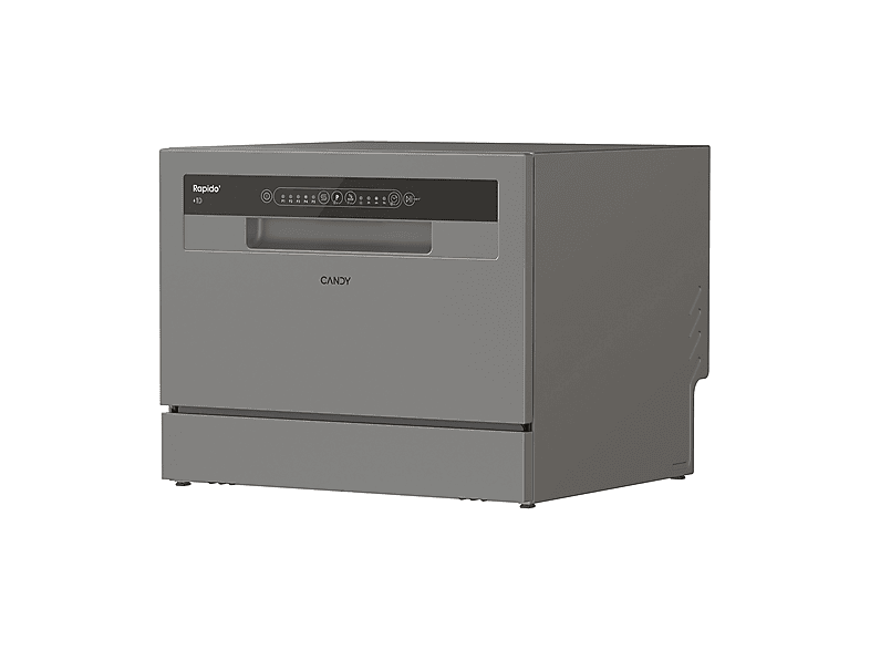 Lavavajillas compacto - Candy CP 6E51LS, 6 servicios, 5 programas, 55 cm, Silver