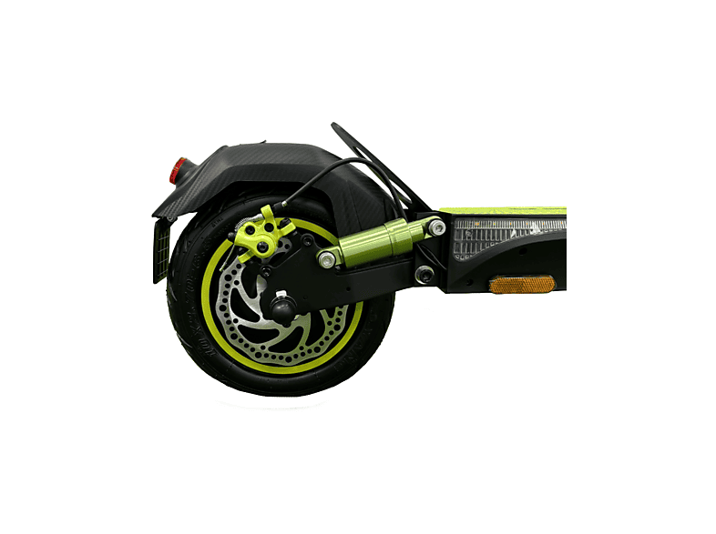 Patinete eléctrico - Mascooter S4, Pot. máx. 1200 W, Carga máx. 120 kg, 25 km autonomía, 7800 mAh, Negro-lima