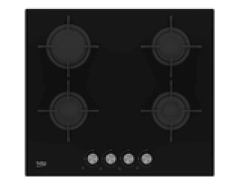 Placa de gas - Beko HI 64220 S, 4 zona(s) zonas, 580 mm, Negro