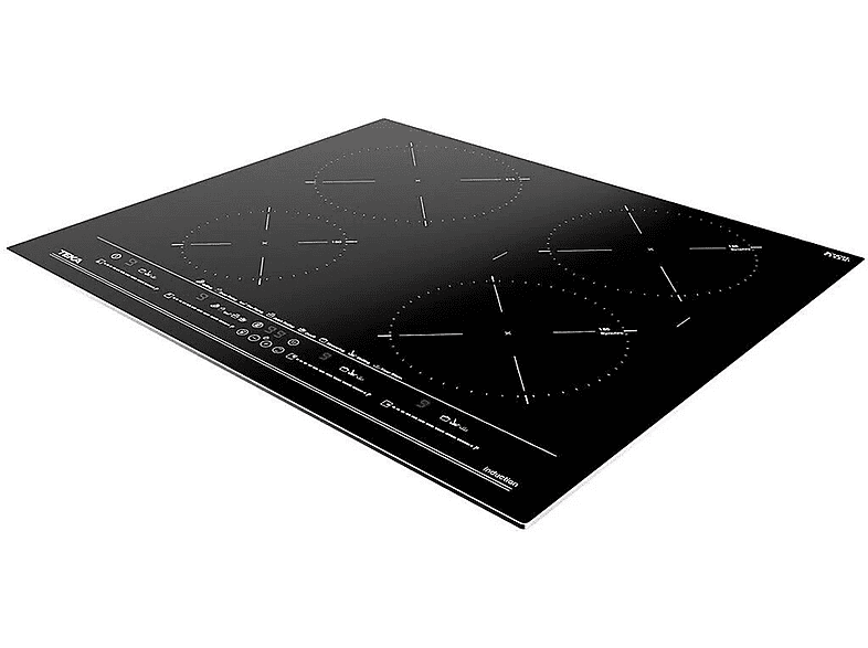 Placa de inducción - Teka 112500023, 4 zona(s) zonas, 606 mm, Negro