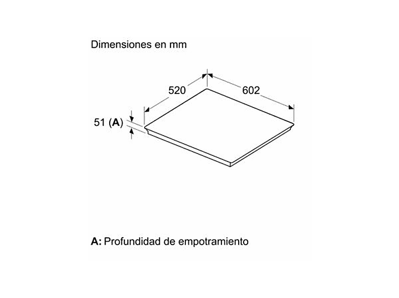Placa de inducción - Siemens EH677HCC1E, 3 zonas, 602 mm, Negro