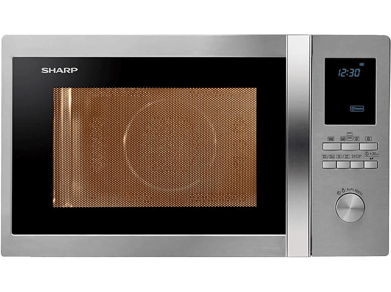 Microondas libre instalación - Sharp 18100135, 1000 W, 5 potencia, 42 l, Acero