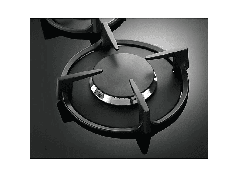 Placa de gas - Electrolux EGG6407K, 4 zonas, 590 mm, Negro