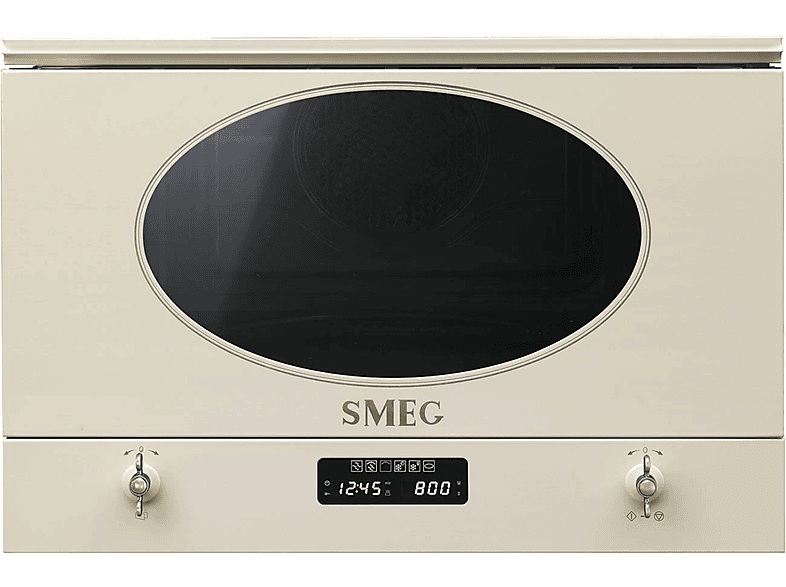 Microondas integrable - Smeg MP822PO, 850 W, 23 l, Crema de