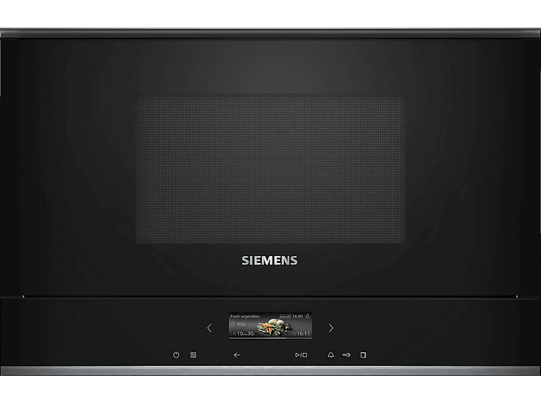 Microondas integrable - Siemens BF722R1B1, 900 W, 5 potencia, 21 l