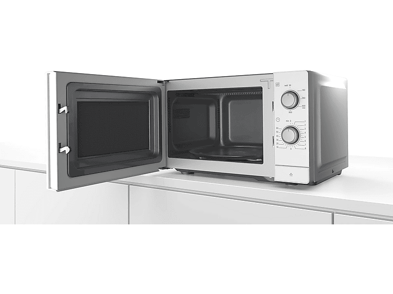 Microondas libre instalación - Bosch FFL020MW0, 800 W, 5 potencia, 20 l, Blanco