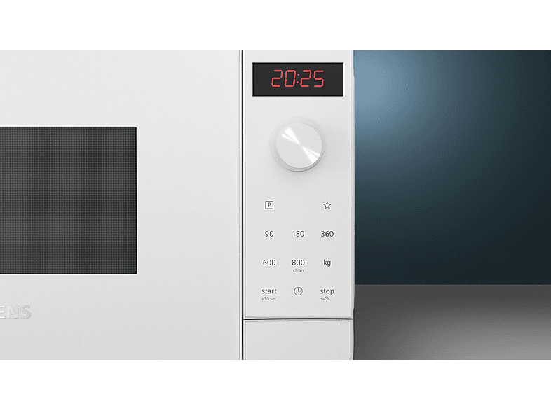 Microondas libre instalación - Siemens FF023LMW0, 800 W, 5 potencia, 20 l, Blanco