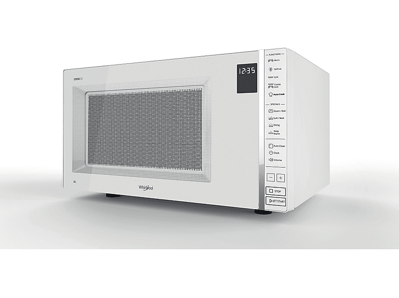 Microondas libre instalación - Whirlpool 213422277, 900 W, 7 potencia, 30 l, Blanco