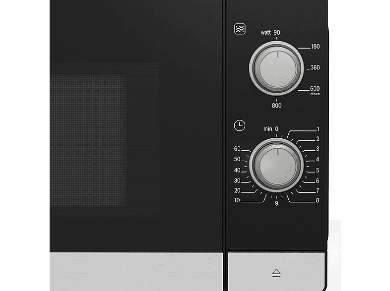 Microondas libre instalación - Bosch FFL020MS2, 800 W, 5 potencia, 20 l, Negro, Acero inoxidable