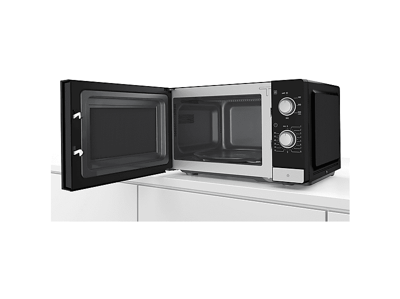 Microondas libre instalación - Bosch FFL020MS2, 800 W, 5 potencia, 20 l, Negro, Acero inoxidable