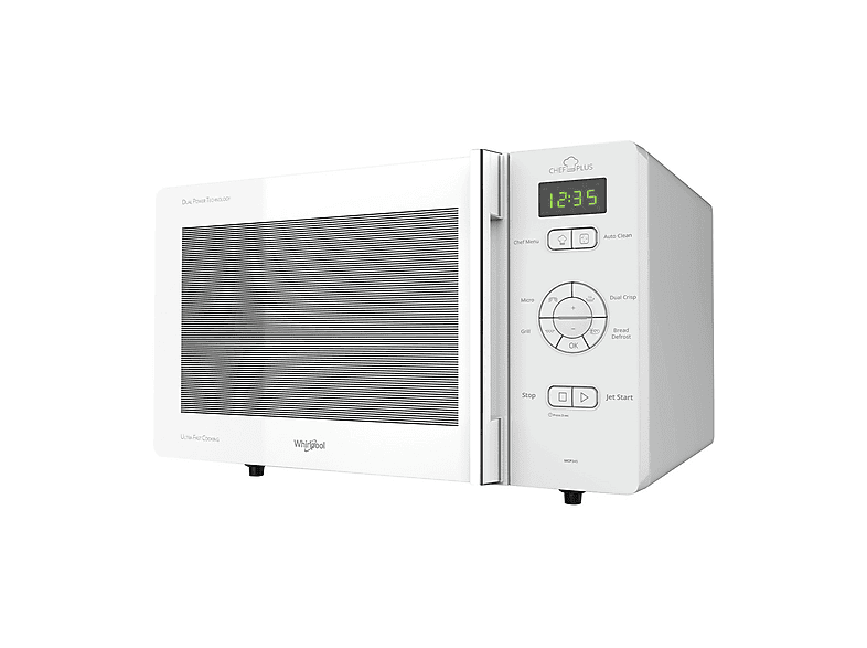 Microondas libre instalación - Whirlpool MCP 345 WH, 800 W, 6 potencia, 25 l, Blanco