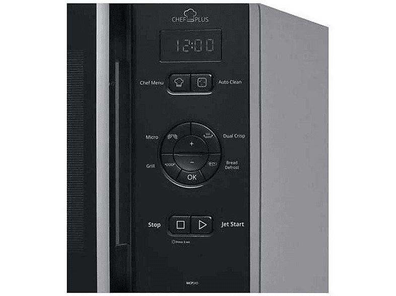 Microondas libre instalación - Whirlpool MCP 345 SL, 800 W, 6 potencia, 25 l, Negro, Plata
