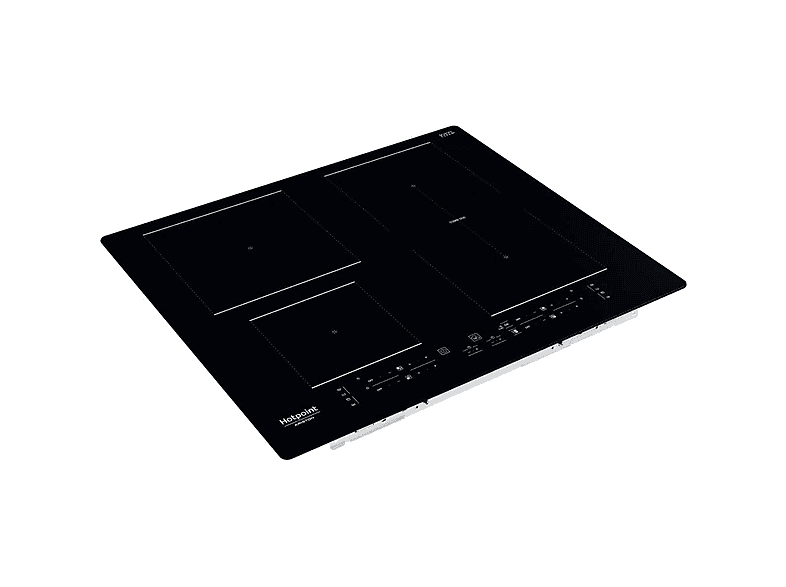 Placa de inducción - Hotpoint HB 4860B NE, 4 zona(s) zonas, 590 mm, Black