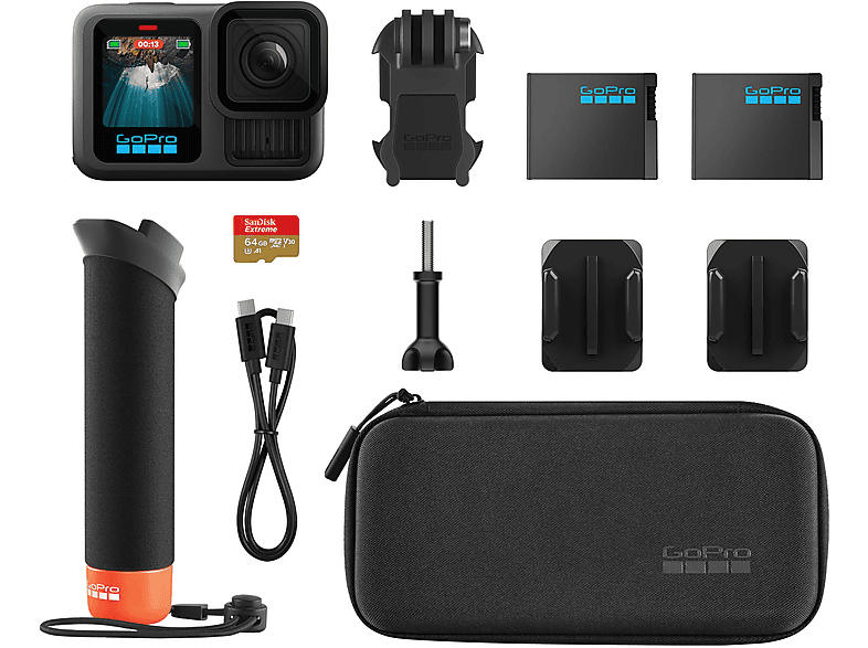 Cámara deportiva HERO13 Black Pack + Accessories - GoPro, GOPRO, Negro, 3,5 mm