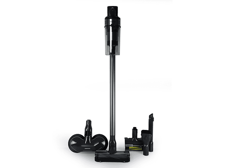 Aspirador escoba - Samsung VS20B75ADR5/WA, 550 W, Potencia de succión 200 AirWatt, Depósito 0,8 l, Autonomía 60 min, Negro, Gris