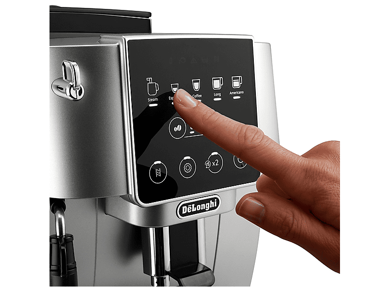 Cafetera express - Delonghi ECAM220.30.SB, 15 bar, 1450 W, 2 tazas, Inox + Preto