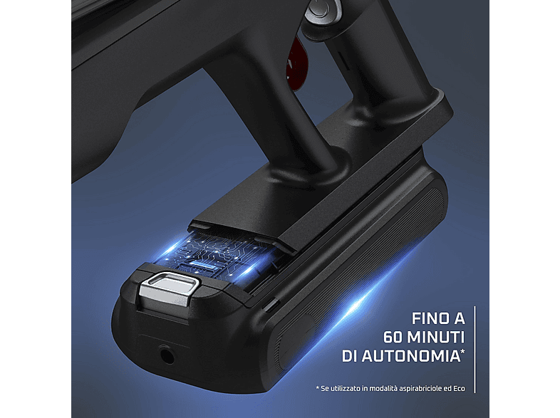 Aspirador escoba - Rowenta RH9A32WO, 350 W, Potencia de succión 150 W, Depósito 0,65 l, Autonomía 60 min, Aluminio, Verde