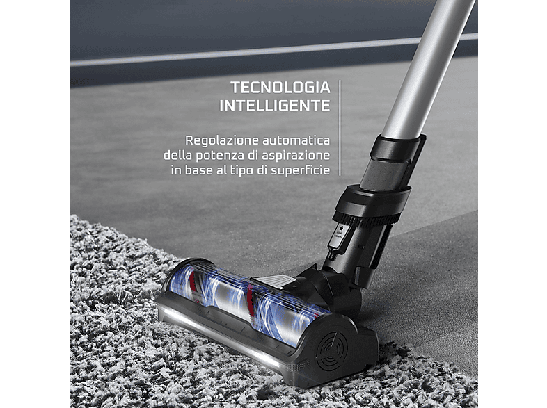 Aspirador escoba - Rowenta RH9A32WO, 350 W, Potencia de succión 150 W, Depósito 0,65 l, Autonomía 60 min, Aluminio, Verde