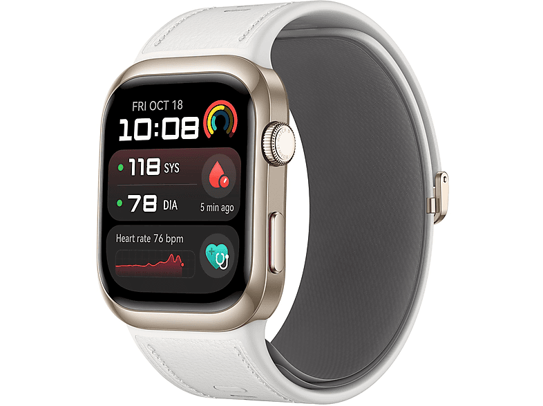 Smartwatch - Huawei WATCH D2 WHITE, 26.5 mm, Aluminio, Blanco