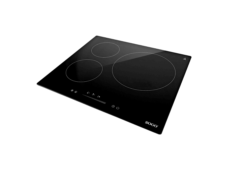 Placa de inducción - Sogo BIH-SS-24005, 3 zonas, 590 mm, Negro