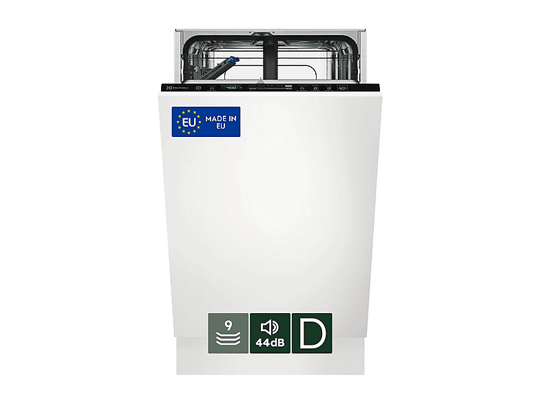 Lavavajillas integrable 45 cm - Electrolux EEG62310L, 9 servicios, 8 programas, 44,6 cm, No aplicable