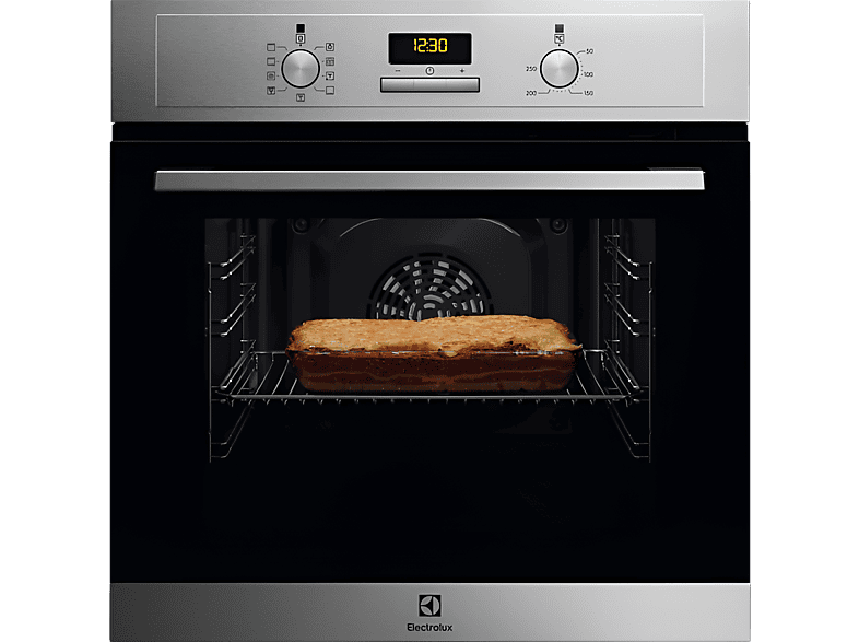 Horno multifunción - Electrolux EOF3H40BX, Integrable, Hidrolítica, 65 l, 560 mm, Color Inox