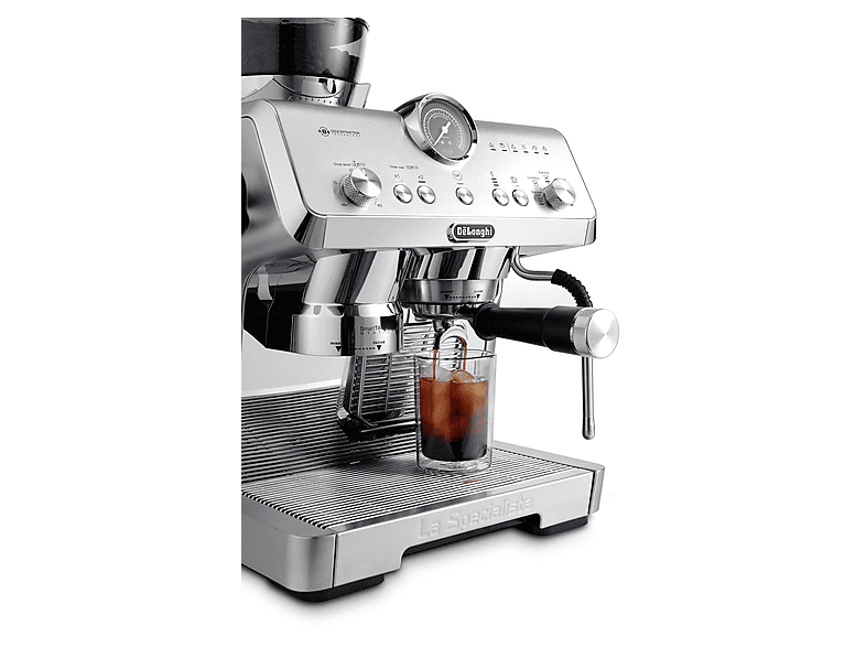 Cafetera espresso - Delonghi EC9555.M SPECIALISTA OPERA, 19 bar, 1550 W, 2 tazas, Acero