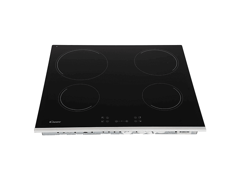 Placa de vitrocerámica - Candy 33801795, 4 zona(s) zonas, 590 mm, Black