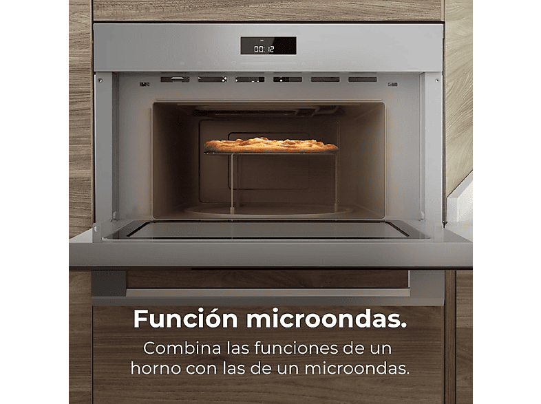 Horno con microondas - Cecotec Bolero Hexa MW703800 Glass Grey, Integrable, 34 l, 59,5 cm, Gris