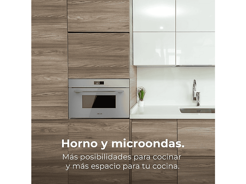 Horno con microondas - Cecotec Bolero Hexa MW703800 Glass Grey, Integrable, 34 l, 59,5 cm, Gris